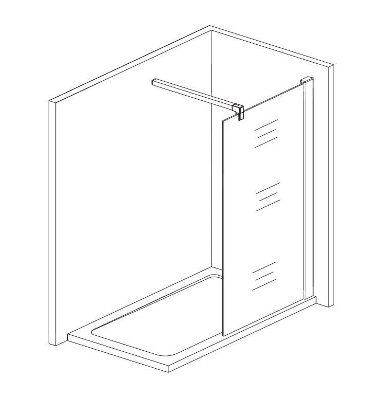 Lansanit LitEX - Walk-In Douchewand, 1200 Mm, Helder Glas W120-C - Afbeelding 3