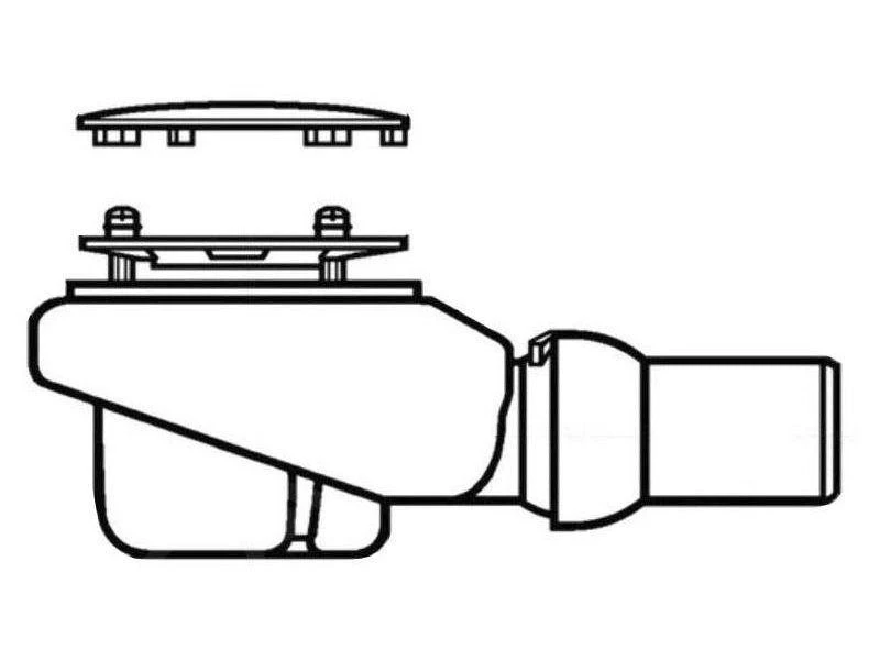 Villeroy & Boch Subway Infinity - Afvoergarnituur Tempoplex Plus Compact, Diameter 90 Mm, Mat Chroom 92260069
