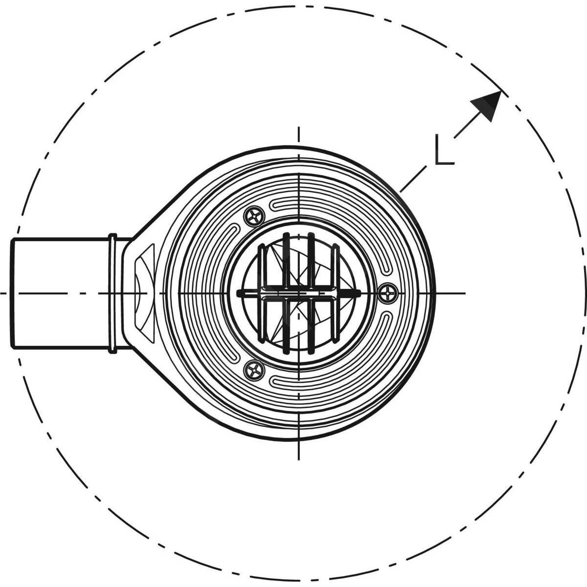 Geberit Toebehoren - Douchesifon, Afvoer 90 Mm, Waterslothoogte 50 Mm 150.550.00.1 - Image 3