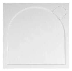 Gelco Douchebakken - Douchebak Larca G5, 900x900 Mm, Gegoten Marmer, Wit PL009