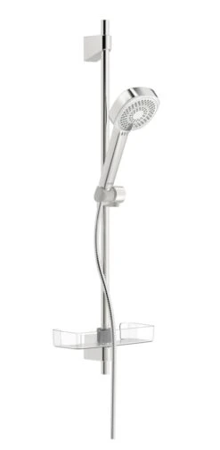 Hansa Basicjet - Set Douchekop, 3jets, Doucheslang En Douchestang Met Planchet, Chroom 44770131