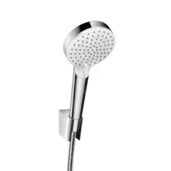Hansgrohe Crometta - Set Douchekop, 2jets, Douchehouder En Doucheslang, EcoSmart, Wit/chroom 26693400