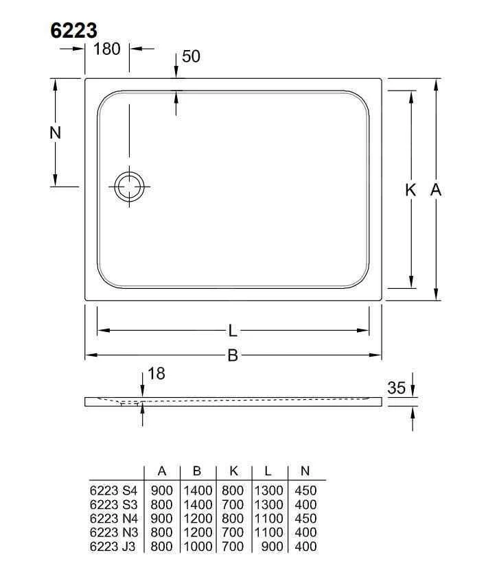 Villeroy & Boch Lifetime Plus - Douchebak, 800x1000 Mm, Anti-slip, Ardoise 6223J3W9 - Image 2