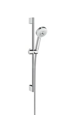 Hansgrohe Crometta 100 - Multi Glijstangset, 3jet, 0,65 M, Wit/chroom 26650400