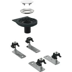 Geberit Setaplano - Afvoerset Voor Douchebakken, Met 4 Poten, Zonder Sifon, Installatie In De Vloer 154.030.00.1