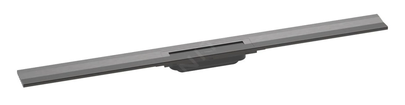 Hansgrohe RainDrain Flex - Douchegoot Met Rvs Rooster 1000, Wandmodel, Inkortbaar, Geborsteld Zwart Chroom 56053340