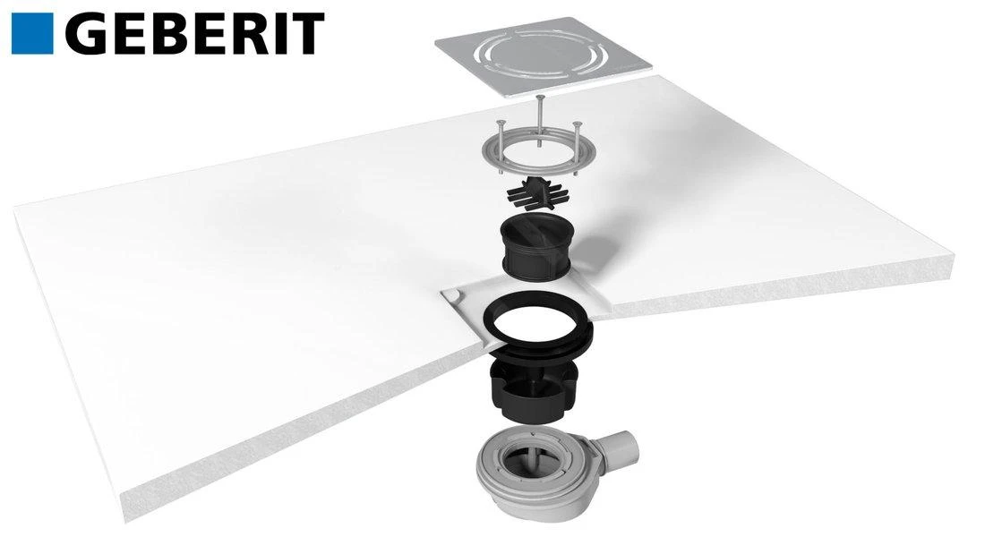 Polysan Flexia - Sifon Voor Douchebak Geberit, Diameter 90 Mm, DN40, Ronde Rvs Afdekkap 17761 - Image 4