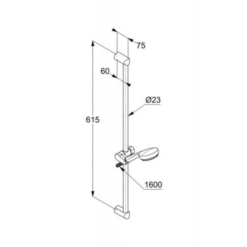Kludi Logo - Set Van Douchekop, Douchehouder, Doucheslang En Douchestang, Chroom 6836305-00 - Afbeelding 2