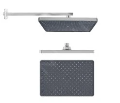 Kielle Vega - Hoofddouche 360 X 240 Mm, 1jet, Douchearm 430 Mm, Chroom/zwart 20118SE1