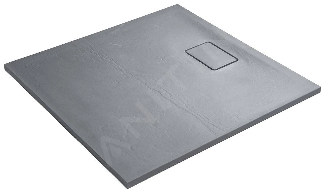 Sapho Acora - Douchebak 900x900 Mm, Gegoten Marmer, Decor Grijze Steen AC022 - Image 8