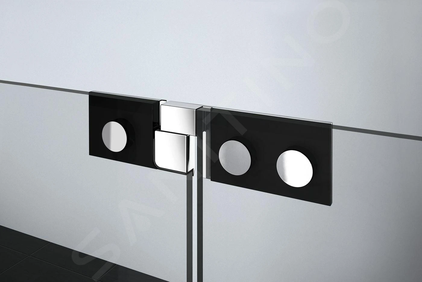 Lansanit LitLUX Brix - Pendel Douchedeur 1100 Mm, Rechts, Glanzend Aluminium/helder Glas H2Y-11R - Image 7