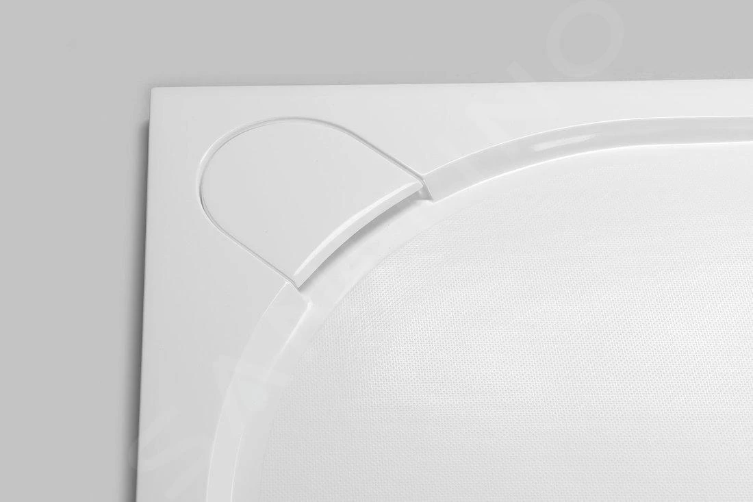 Gelco Douchebakken - Douchebak Larca, 1000x1000, Gegoten Marmer, Wit PL001 - Image 5