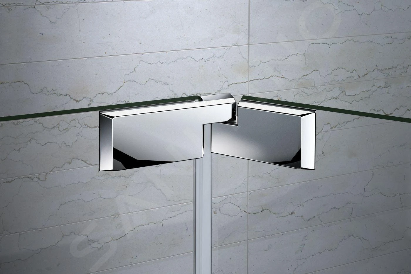 Lansanit LitLUX Brix - Pendel Douchedeur 1100 Mm, Rechts, Glanzend Aluminium/helder Glas H2Y-11R - Image 8