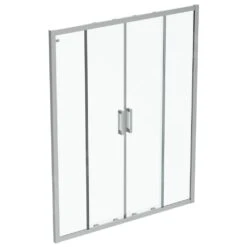 Ideal Standard Connect 2 - Schuifdeuren, 4-delig, 1600 Mm, Silver Bright/helder Glas K9282EO