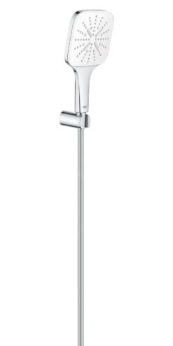 Grohe Rainshower SmartActive Cube - Doucheset - Handdouche130 9,5 L/min, 3-jets, Douchehouder En Doucheslang, Moon White 26589LS0