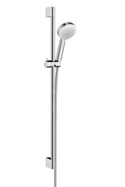 Hansgrohe Crometta 100 - Glijstangset 90cm, 1jet, Wit/chroom 26658400
