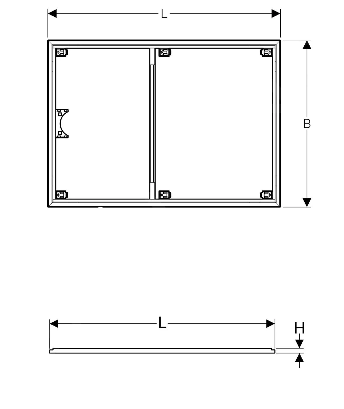 Geberit Setaplano - Installatieframe Voor Douchebakken, 1000x1200 Mm, Voor 6 Steunpoten 154.482.00.1 - Image 2