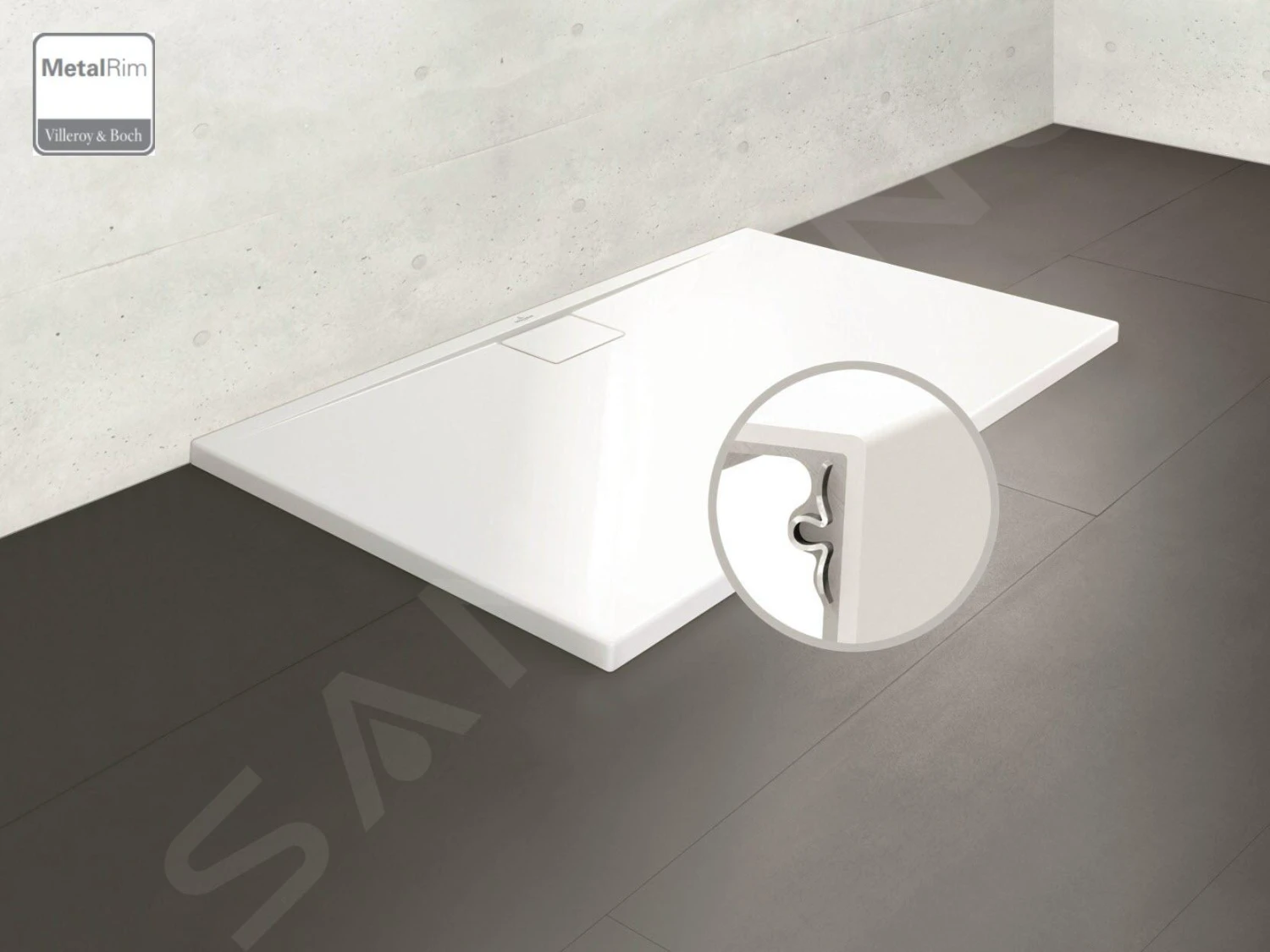 Villeroy & Boch Architectura MetalRim - Douchebak, 800x800 Mm, VilboGrip, Alpine Wit UDA8080ARA148GV-01 - Image 4